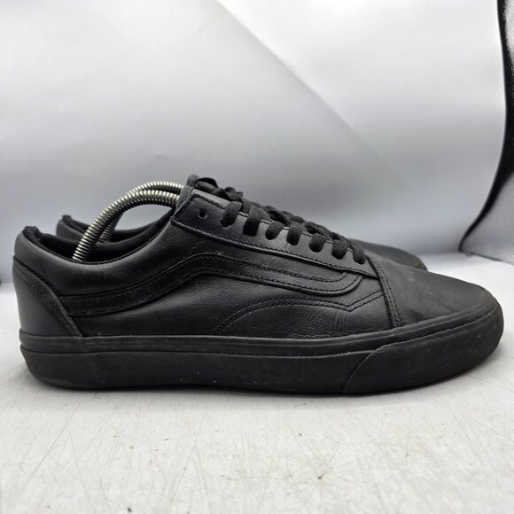 Vans Old Skool Classic Tumble Mens 10 Triple Black Mono Shoes Vansguard Protect - Picture 12 of 14